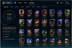 Conta lol bronze com 29 champs e 7 skins ! com email - League of Legends