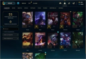Conta PLAT 4 com RP - League of Legends LOL