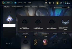 Conta Unranked com 45 Champs e 27 Skins - League of Legends LOL