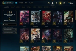 Conta Unranked com 45 Champs e 27 Skins - League of Legends LOL
