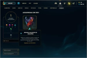 Conta Unranked com 45 Champs e 27 Skins - League of Legends LOL