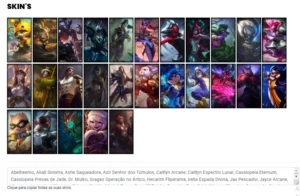 Conta Unranked com 45 Champs e 27 Skins - League of Legends LOL
