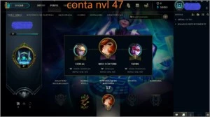 Conta de LOL nvl 47 com 56 champs e 10455 EA - League of Legends