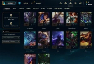 Conta PLATINA 4 - Smurf LOL (league of legends) ELOMOON