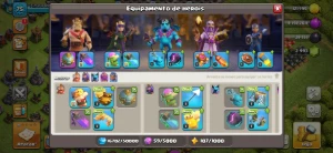 Conta Cv16 Bem Encaminhada//5Construtores//3 Equipamentos Ep - Clash of Clans