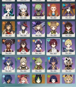 Conta Genshin AR60 (33 personagens 5 estrelas) Endgame! - Genshin Impact