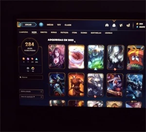 CONTA DE LEAGUE OF LEGENDS COM 284 SKINS E TODOS OS CAMPEÕES LOL