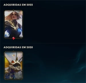 CONTA LEAGUE OF LEGENDS SKINS BOAS/ QUASE TODOS CAMP LOL