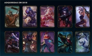 CONTA LEAGUE OF LEGENDS SKINS BOAS/ QUASE TODOS CAMP LOL