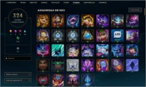 Conta lol com 155 champs, 144 skins ( 4 Vitóriosas ) - League of Legends