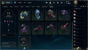 Conta lol com 78 skins, prime todo mes, 106 camp e 170 rp - League of Legends