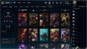 Conta lol com 78 skins, prime todo mes, 106 camp e 170 rp - League of Legends