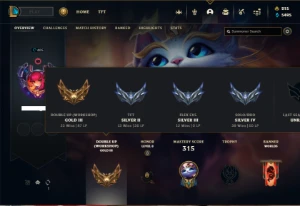 Prata 4 com TODOS os champs e 69 Skins + 500 RP - League of Legends LOL