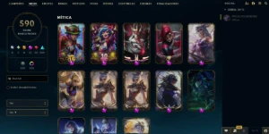 Conta de LoL + Valorant - 590 skins no lol e muitas no valor - League of Legends