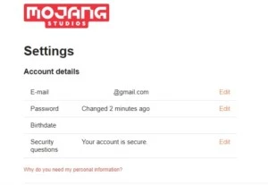 Conta Minecraft Mojang Original
