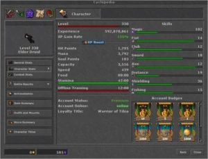 MS 500 + ED 330 + EK 240 + ALTS COM SKILLS ALTOS - Tibia