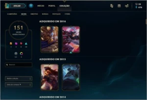 Conta LoL 150+ Skins Todos Heróis | Skins Raras - League of Legends