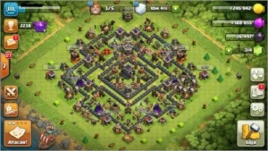 Conta CV9 Upada - Ó tima para War - Clash of Clans