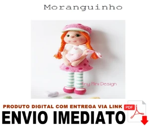 Receita em PDF - Boneca Moranguinho Amigurumi