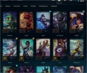 conta d4 wr alto skin lendaria udyr - League of Legends LOL