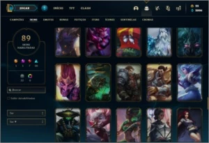Conta ouro 4 com 120 champs e 89 skins - League of Legends LOL
