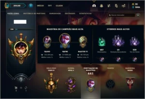 Conta ouro 4 com 120 champs e 89 skins - League of Legends LOL
