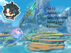 AR10 - Xiao + Lança Primitiva de Jade + 12 tiros - Genshin Impact