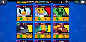 Conta full Brawl Stars + 549 gemas + 40k de ouro