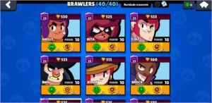 Conta full Brawl Stars + 549 gemas + 40k de ouro
