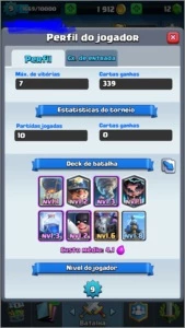 CONTA DE CLASH ROYALE ARENA 9