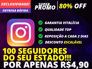 100 Seguidores Instagram Do Seu Estado Por R$4,90.