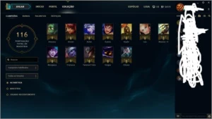 conta lv 30 unranked todas as seasons, 12champions, 5400ip - League of Legends LOL