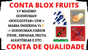 Contas Blox Fruits+ghm+ Soulguit+ Cdk+dough V1| Entrega 24h