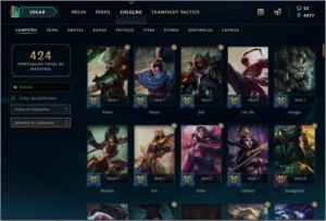 Conta Platina 4 , 140 champions , 77 skins - League of Legends LOL