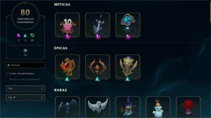 Conta diamante 4, 550 Skins, 60k EA, all champs, 2k RP - League of Legends LOL