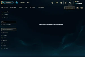 Conta lol com todos os campeões e 166 skins - League of Legends