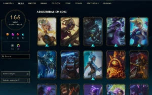 Conta lol com todos os campeões e 166 skins - League of Legends