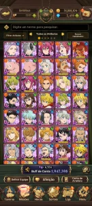 Conta iniciante 7ds grand cross com mais de 2400 diamantes - Seven Deadly Sins