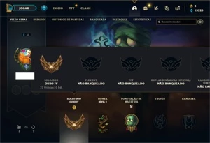 Conta ouro 4 com 35 Champs e 1 Skin + 1 Fragmento - League of Legends LOL