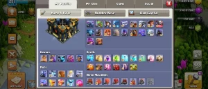 conta cv17 com heróis FULL e equipamentos bem upados - Clash of Clans
