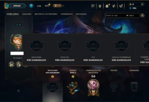 Unranked com 30 Champs e 6 Skins - League of Legends LOL