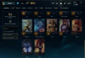 Unranked com 30 Champs e 6 Skins - League of Legends LOL