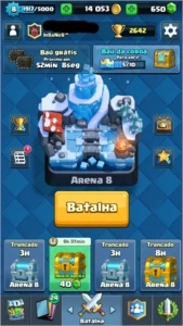 nível 8 com todas as cartas e 1 lendária nível 2 - Clash Royale