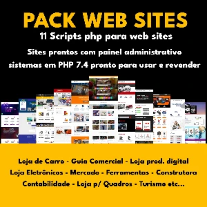 Pack Script websites em PHP 7.4 - Todos funcionando - Serviços Digitais