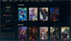Conta PBE com RYZE jovem 200+ espólios de skin - League of Legends LOL