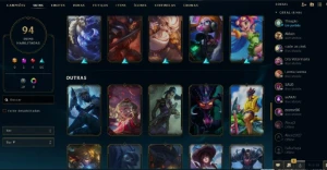 Conta League of Legends nivel 400 90+skins Gold LOL