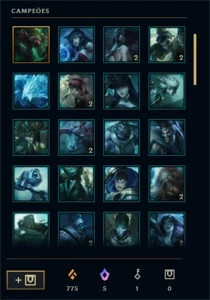 LOL Conta Ouro 2 com 193 skins e Level 558 com todos champs - League of Legends