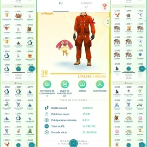 Conta Pokemon Go Nível 38