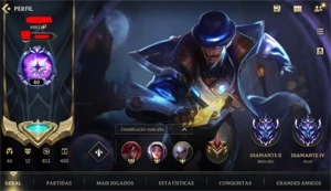 Conta LOL level 523 + 1,7k RP + 50K EA + WILD RIFT DIAMANTE - League of Legends