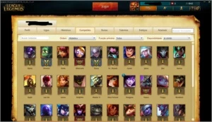 unranked - 34 campeões - 15 skins - smurf - League of Legends LOL